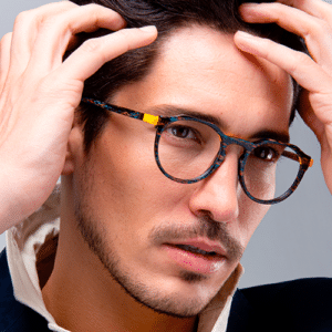Men's frames with pops of color by JF Rey.
