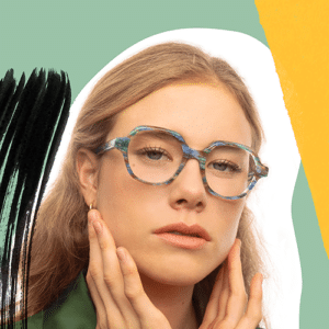 Colorful patterned acetate women's frames from Lafont.